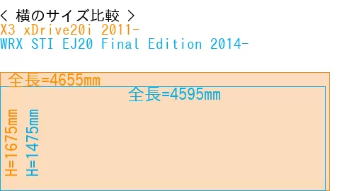 #X3 xDrive20i 2011- + WRX STI EJ20 Final Edition 2014-